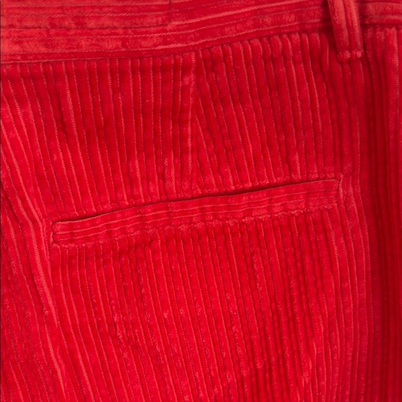 Zara Red Wide Leg corduroy Pants - Picture 8 of 9